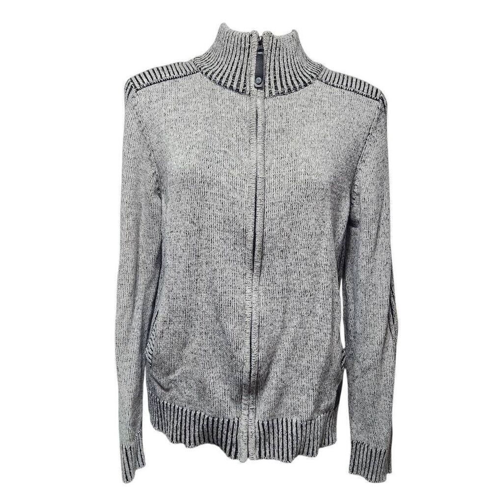 Fried denim NYC ribbed knit full zip‎ sweater men's medium